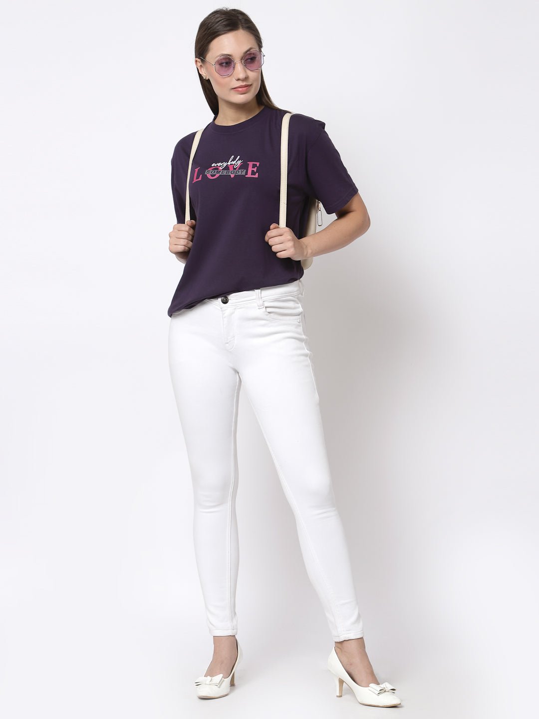 Purple Round Neck T-Shirt - clubyork