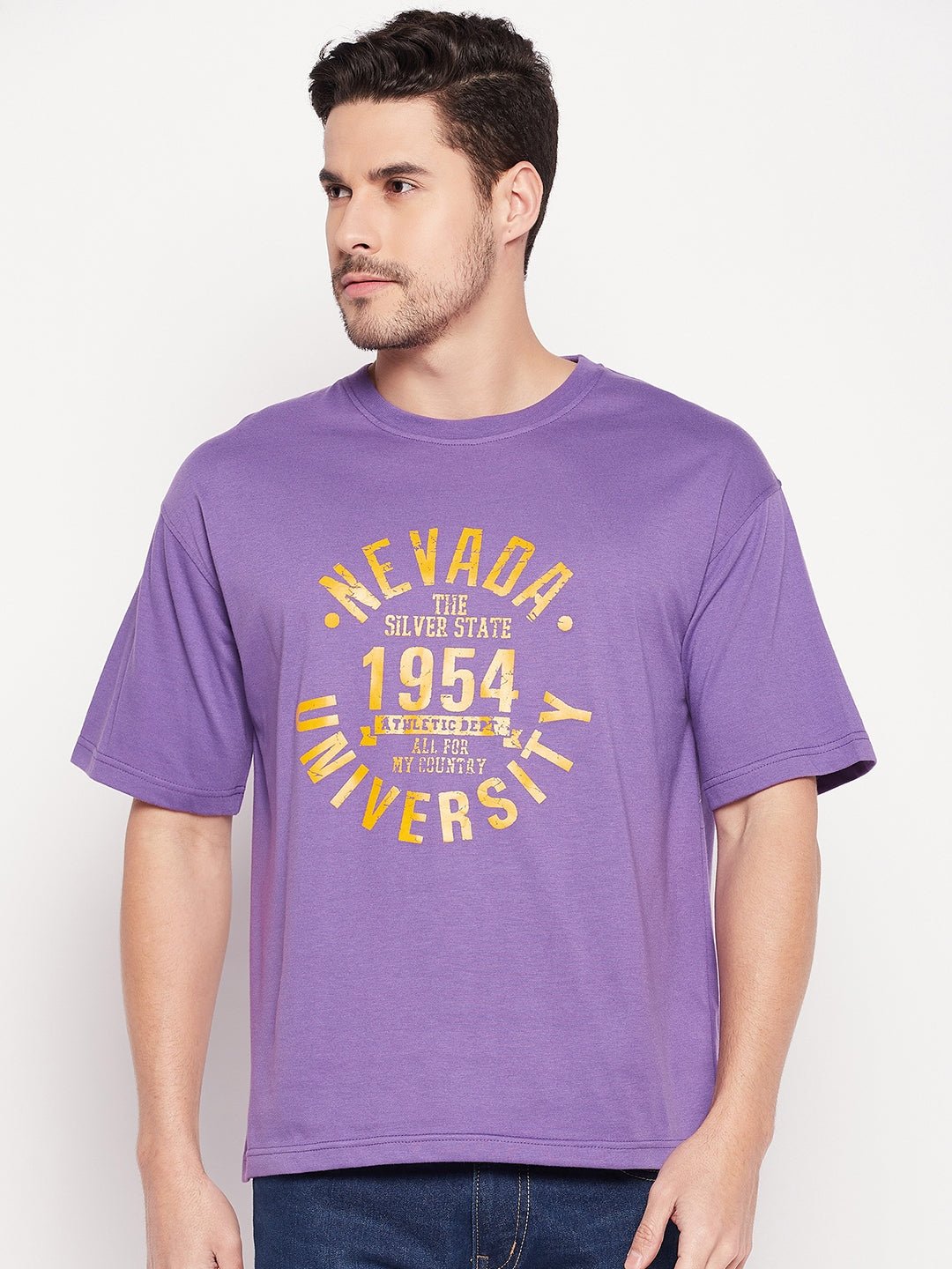Purple Round Neck T-shirt - clubyork