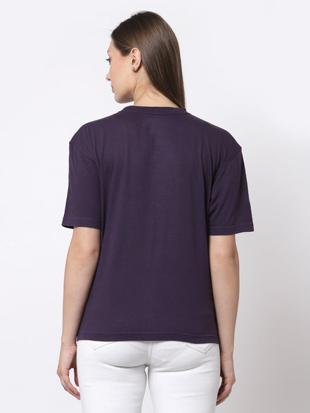 Purple Round Neck T-Shirt - clubyork