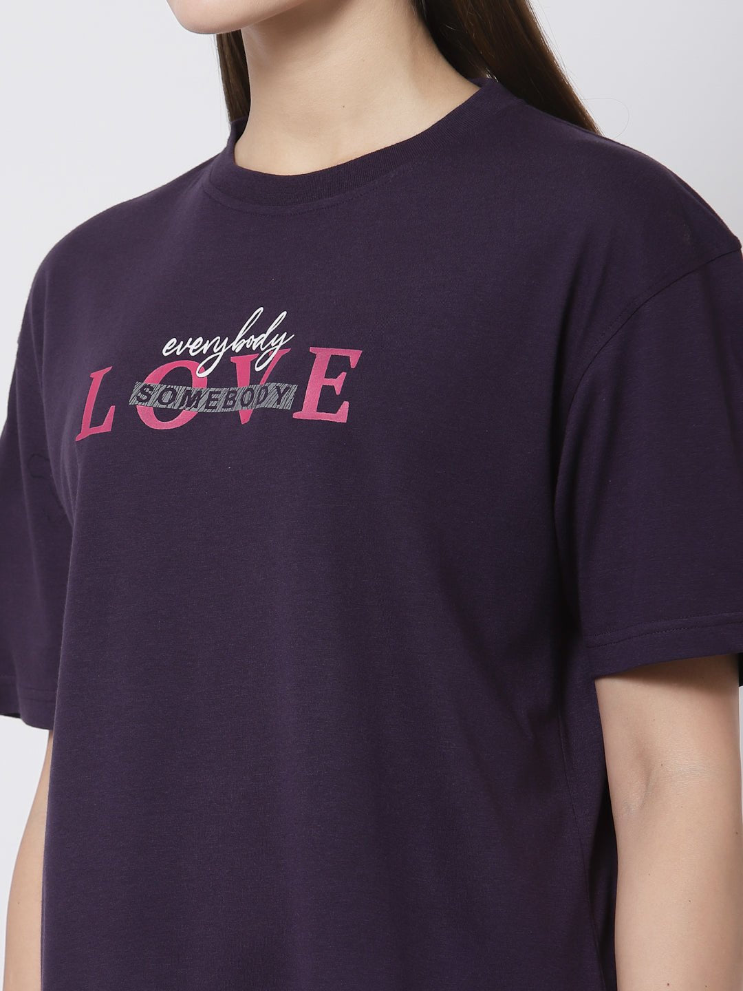 Purple Round Neck T-Shirt - clubyork