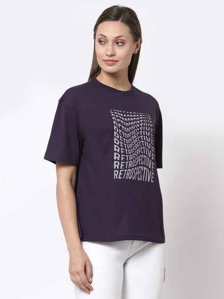 Purple Round Neck T-Shirt - clubyork