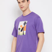 Purple Round Neck T-Shirt - clubyork