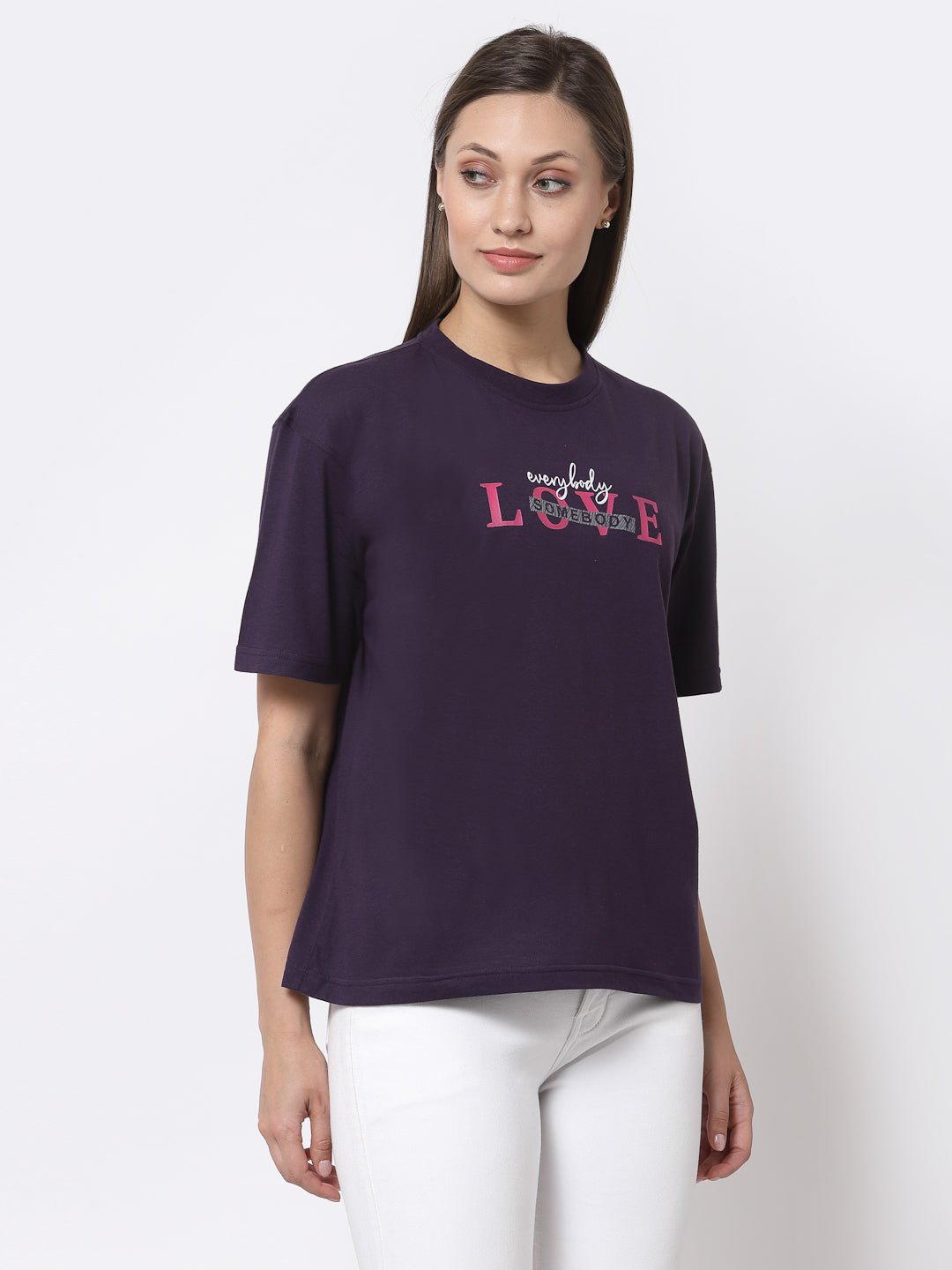 Purple Round Neck T-Shirt - clubyork