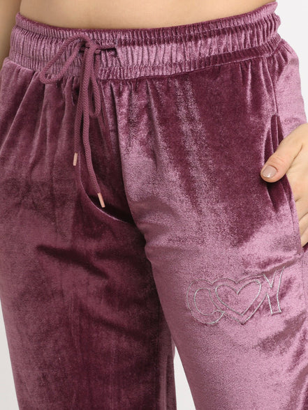 Purple Velvet Trackpant - clubyork