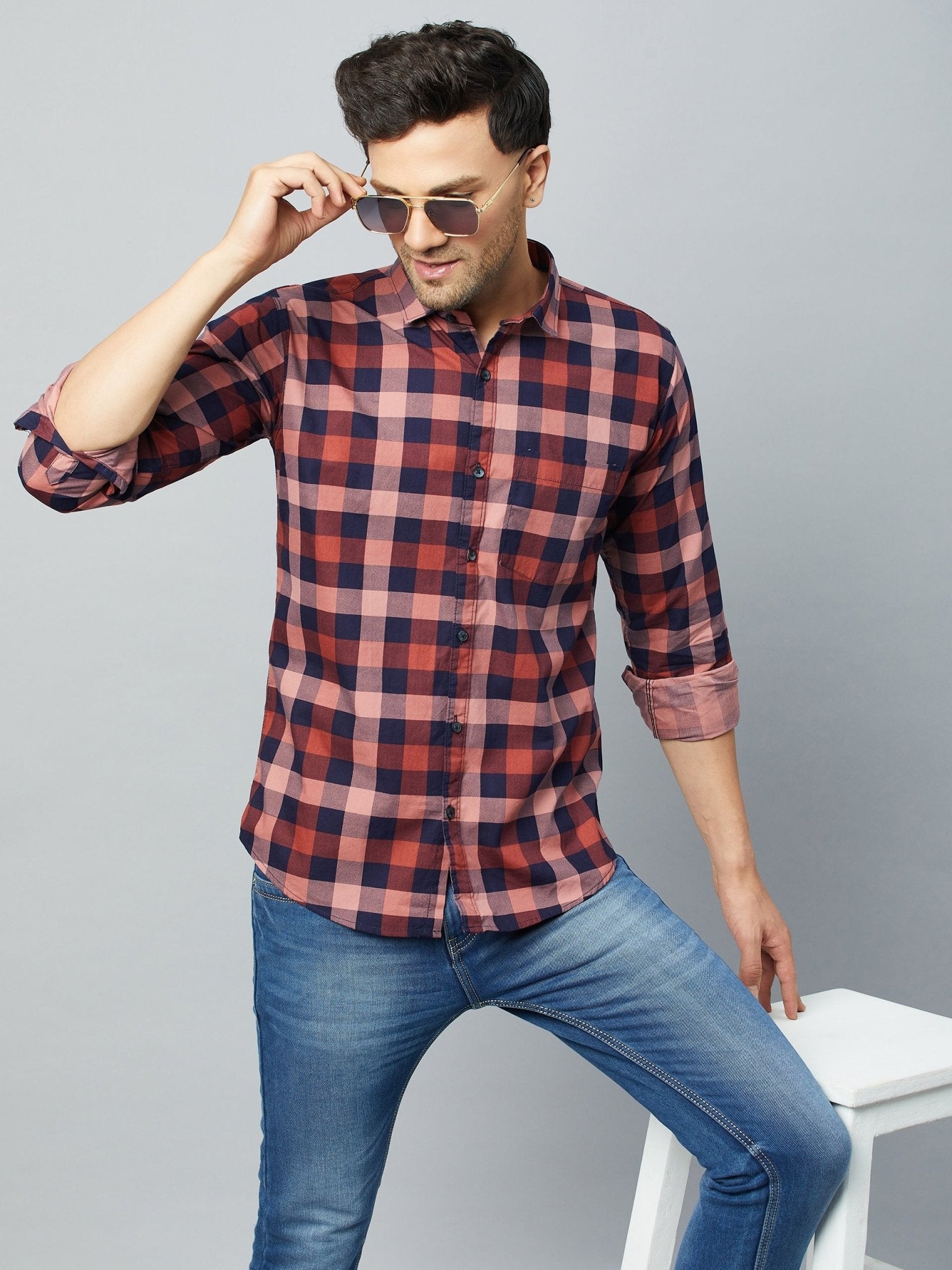 Red Full Sleeve Casual Shirt - clubyork