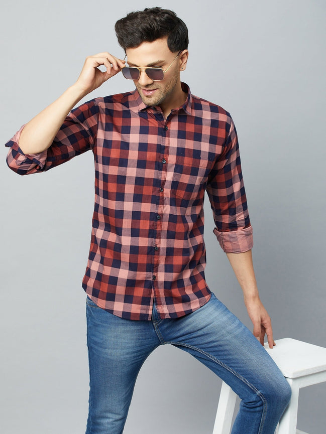 Red Full Sleeve Casual Shirt - clubyork