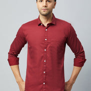Red Full Sleeve Casual Shirt - clubyork