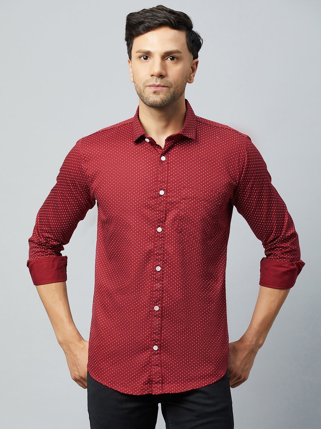 Red Full Sleeve Casual Shirt - clubyork