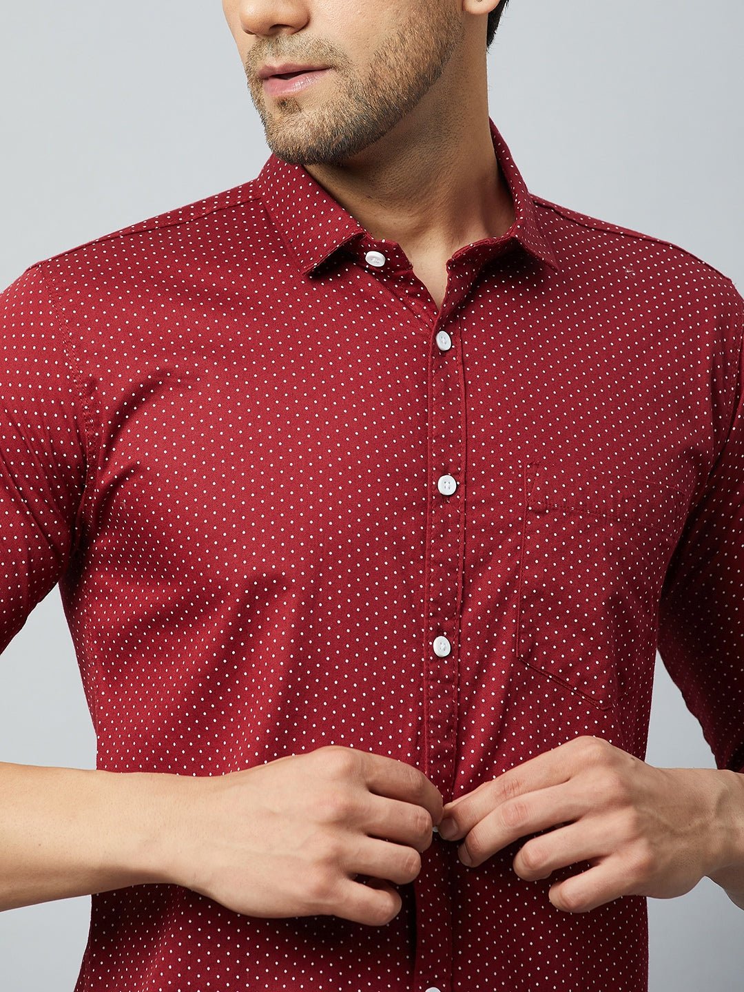 Red Full Sleeve Casual Shirt - clubyork