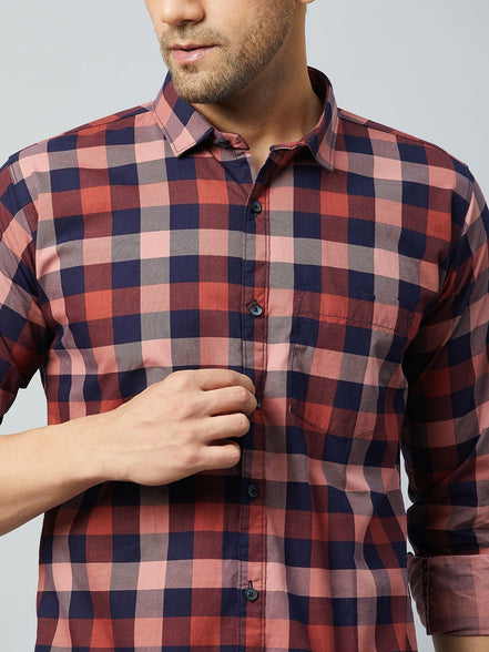 Red Full Sleeve Casual Shirt - clubyork