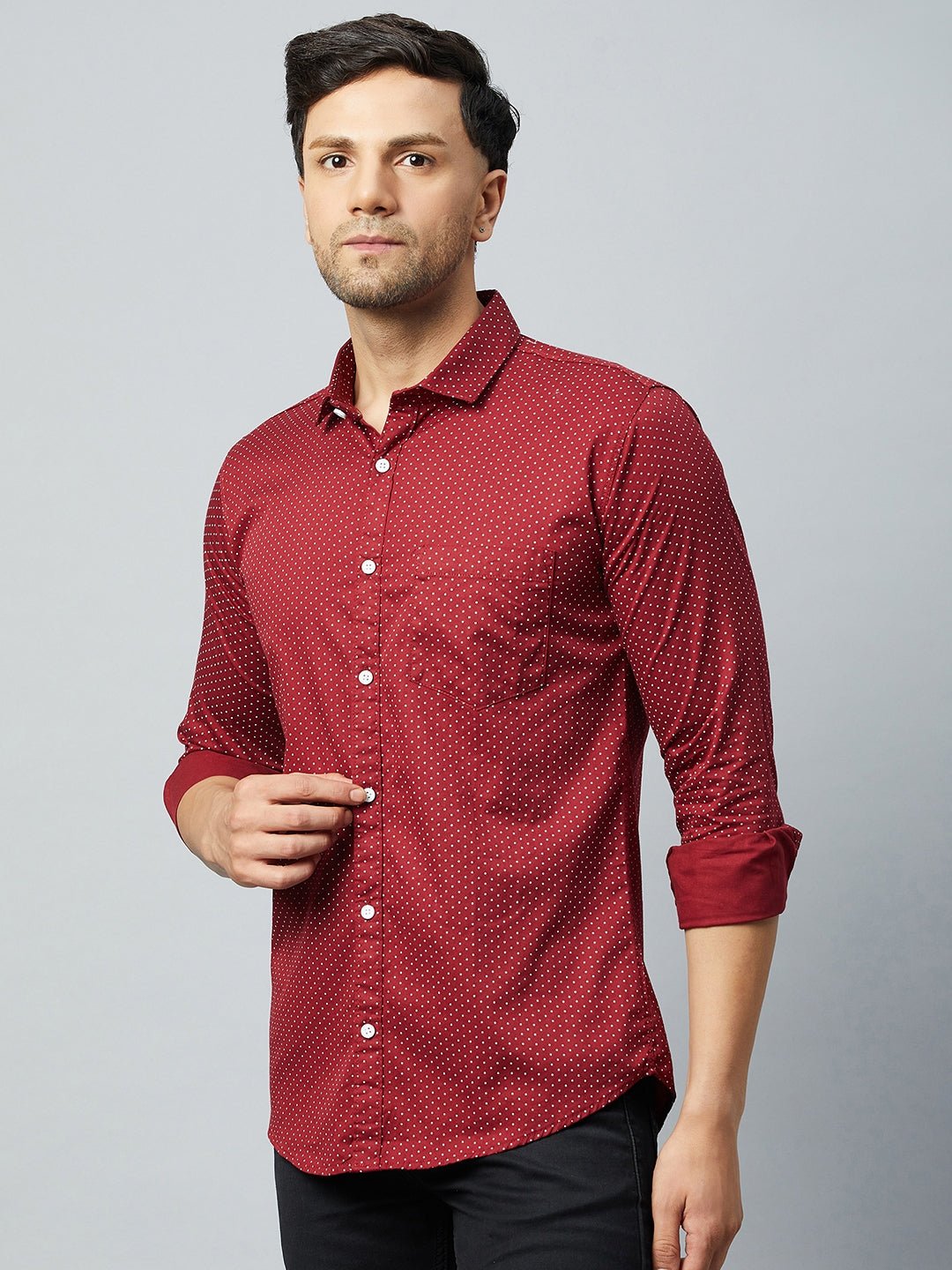 Red Full Sleeve Casual Shirt - clubyork