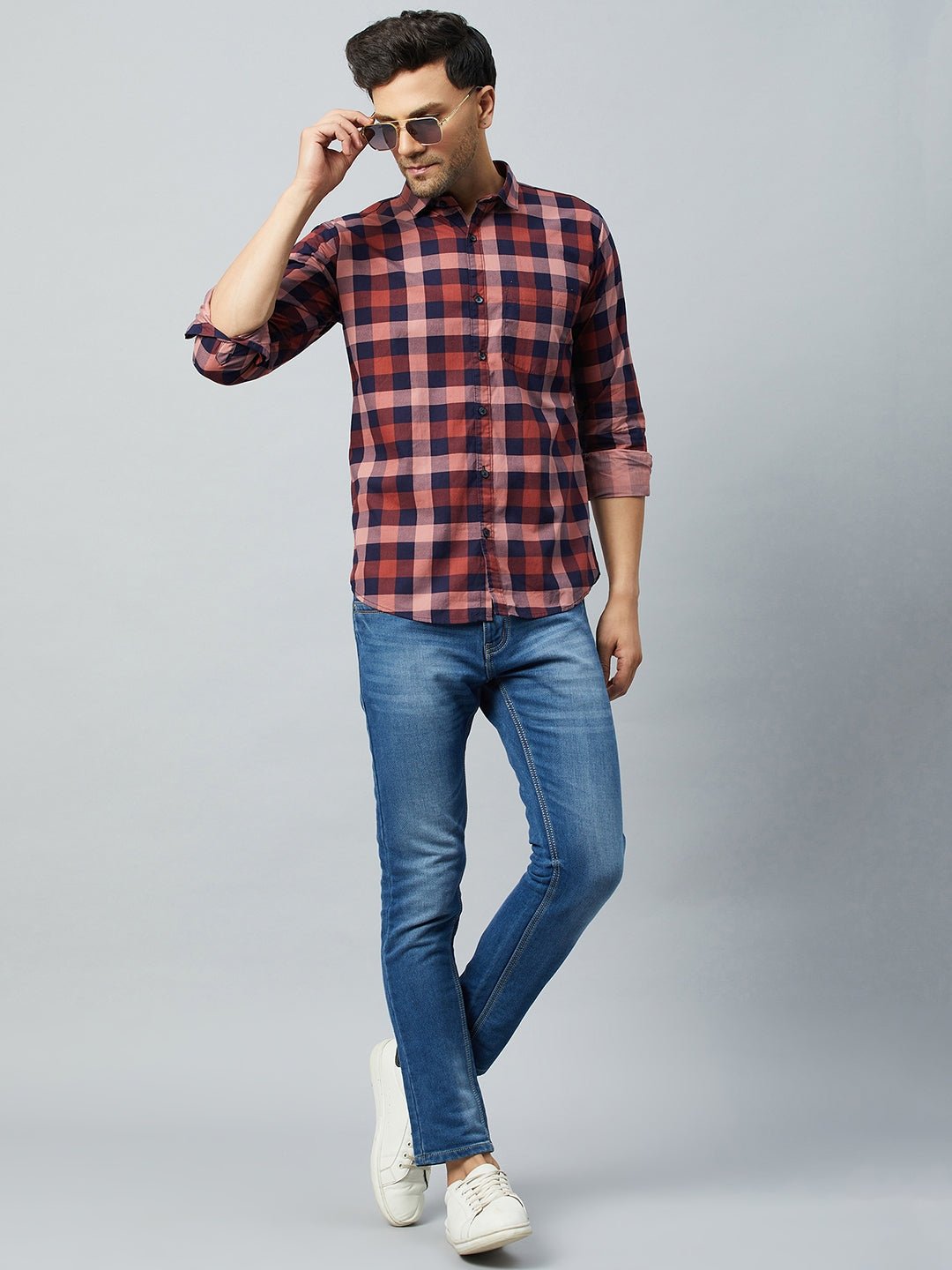 Red Full Sleeve Casual Shirt - clubyork