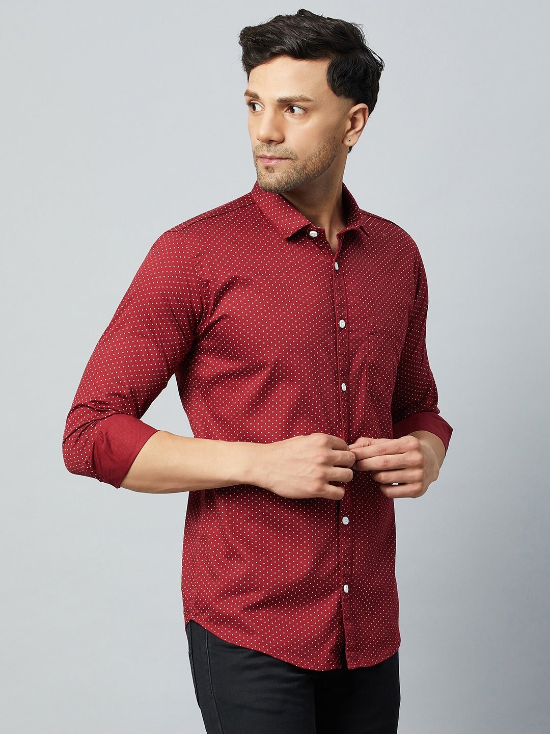 Red Full Sleeve Casual Shirt - clubyork