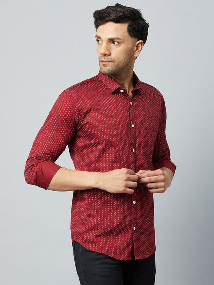 Red Full Sleeve Casual Shirt - clubyork