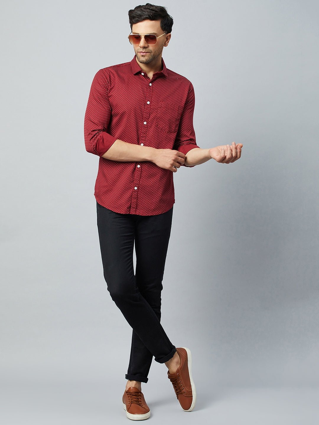 Red Full Sleeve Casual Shirt - clubyork