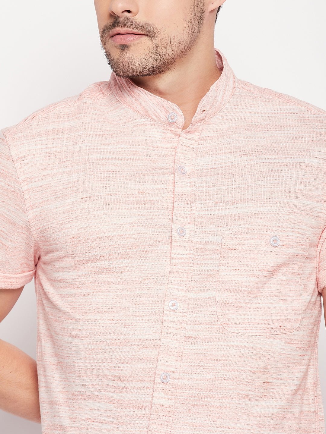 Red Menlange knitted Shirt - clubyork