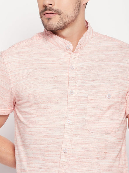 Red Menlange knitted Shirt - clubyork