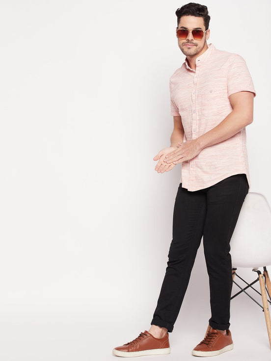 Red Menlange knitted Shirt - clubyork