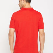 Red Polo Collar T-Shirt - clubyork