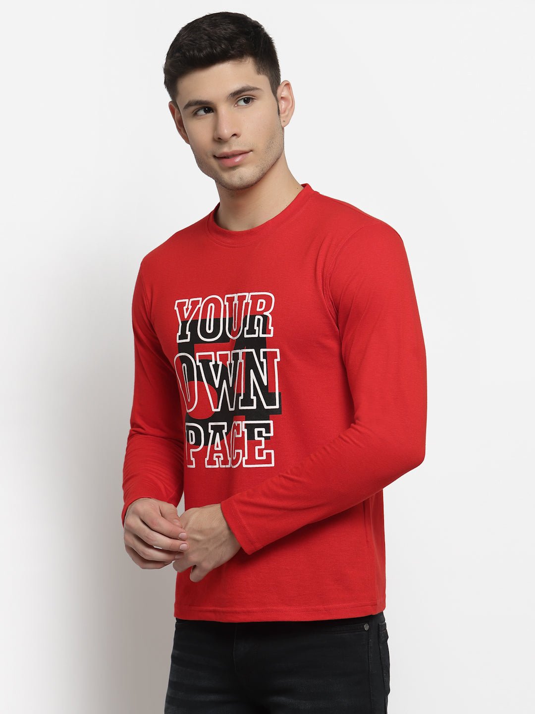 Red Round Neck T-Shirt - clubyork