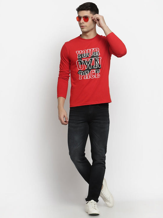 Red Round Neck T-Shirt - clubyork