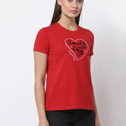 Red Round Neck T-Shirt - clubyork