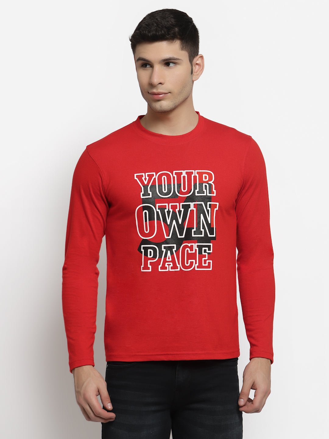 Red Round Neck T-Shirt - clubyork