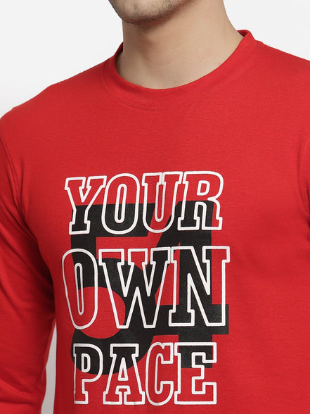 Red Round Neck T-Shirt - clubyork