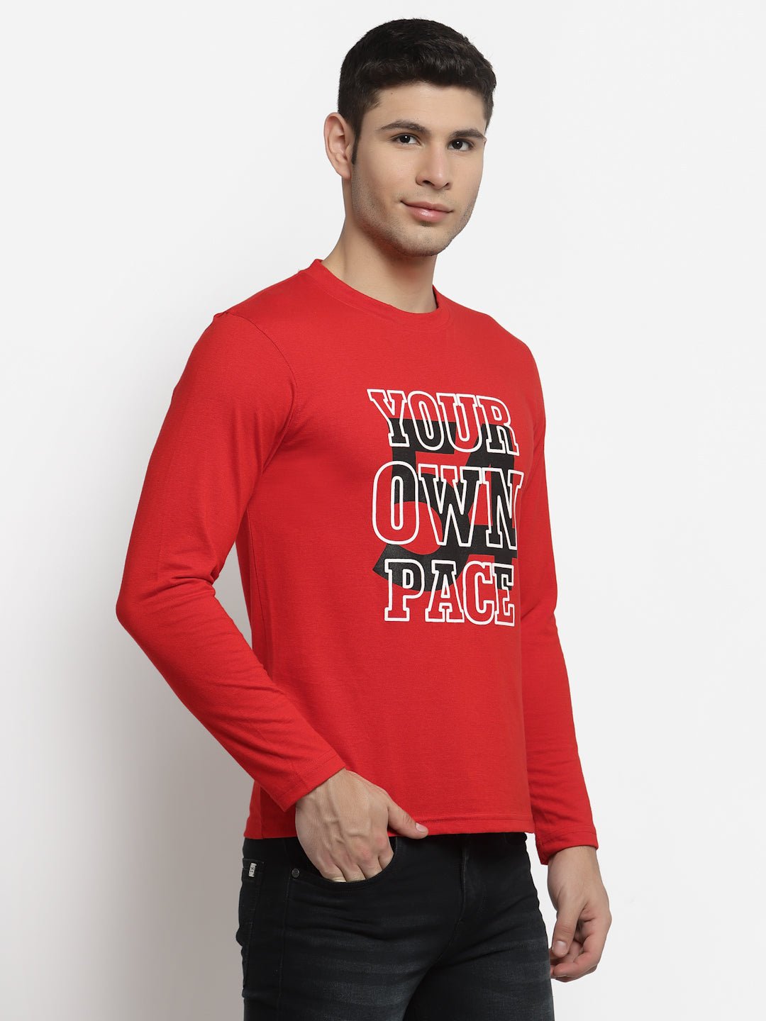 Red Round Neck T-Shirt - clubyork