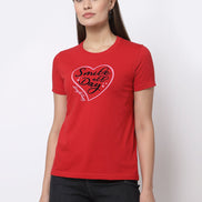 Red Round Neck T-Shirt - clubyork