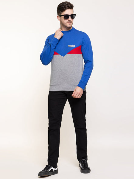 Royal Blue Colorblocked Sweatshirt - clubyork
