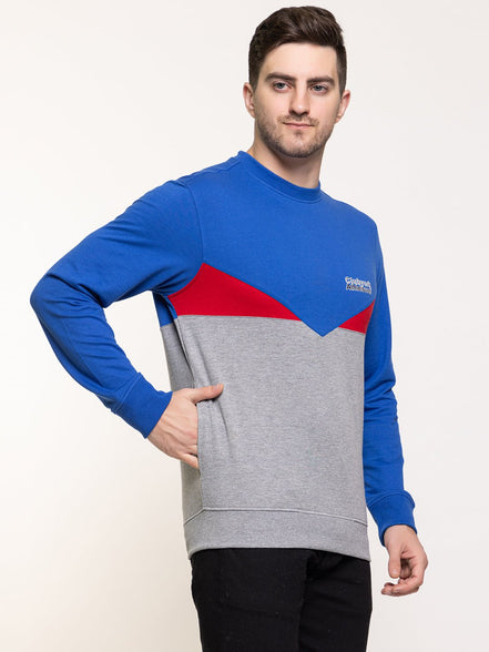 Royal Blue Colorblocked Sweatshirt - clubyork
