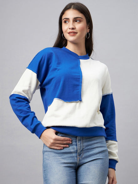 Royal Blue Colorblocked Sweatshirt - clubyork