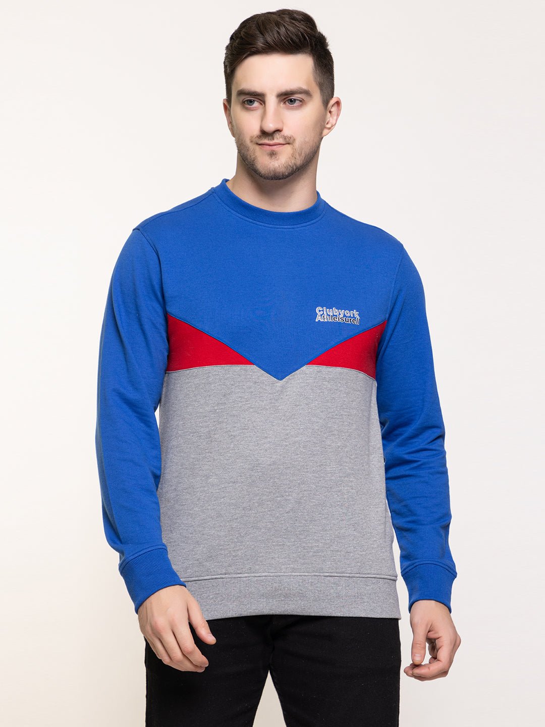 Royal Blue Colorblocked Sweatshirt - clubyork
