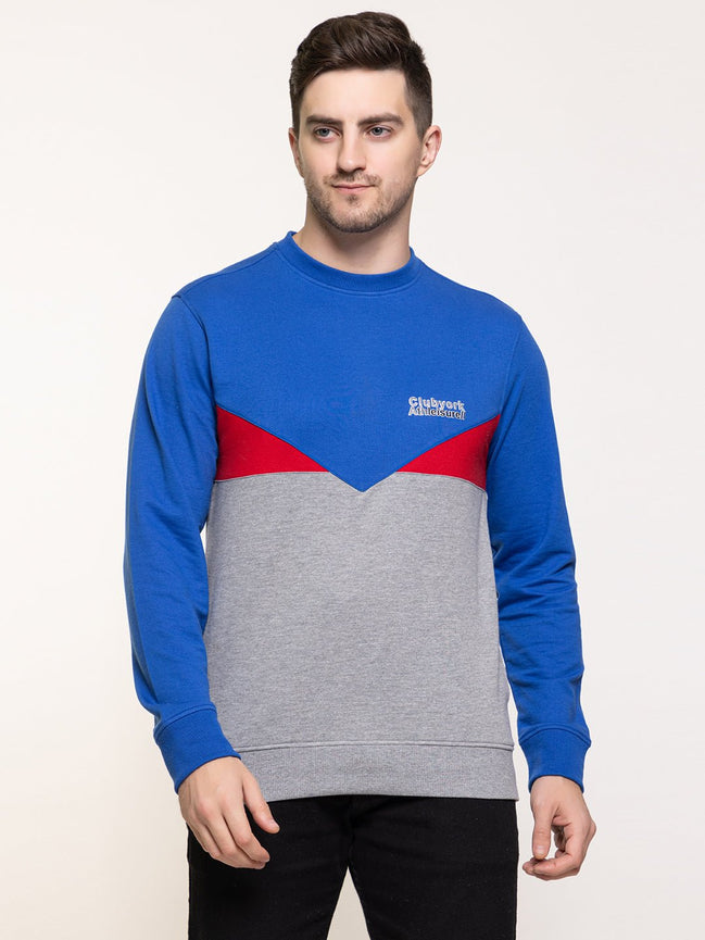 Royal Blue Colorblocked Sweatshirt - clubyork