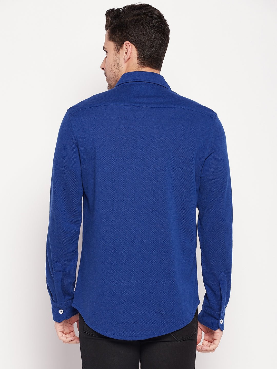 Royal Blue Knitted Shirt - clubyork