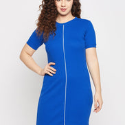 Royal Blue Ribbed Dress - clubyork