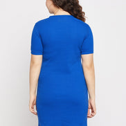 Royal Blue Ribbed Dress - clubyork