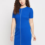 Royal Blue Ribbed Dress - clubyork
