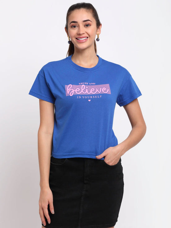 Royal Blue Round Neck T-Shirt - clubyork