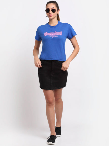 Royal Blue Round Neck T-Shirt - clubyork
