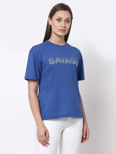 Royal Blue Round Neck T-Shirt - clubyork