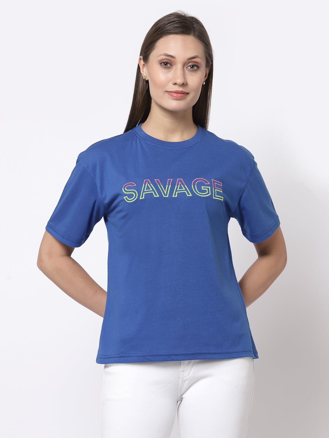 Royal Blue Round Neck T-Shirt - clubyork