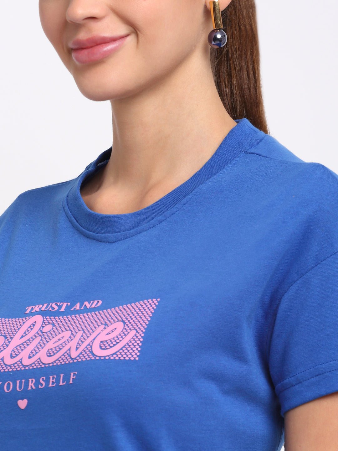 Royal Blue Round Neck T-Shirt - clubyork