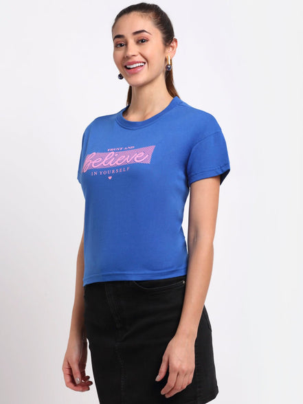 Royal Blue Round Neck T-Shirt - clubyork