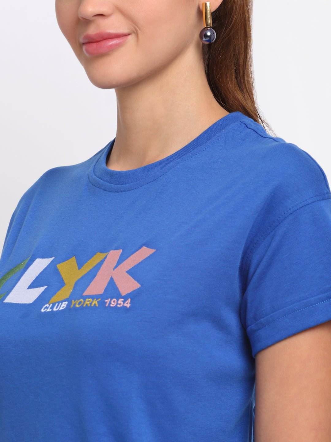 Royal Blue Round Neck T-Shirt - clubyork