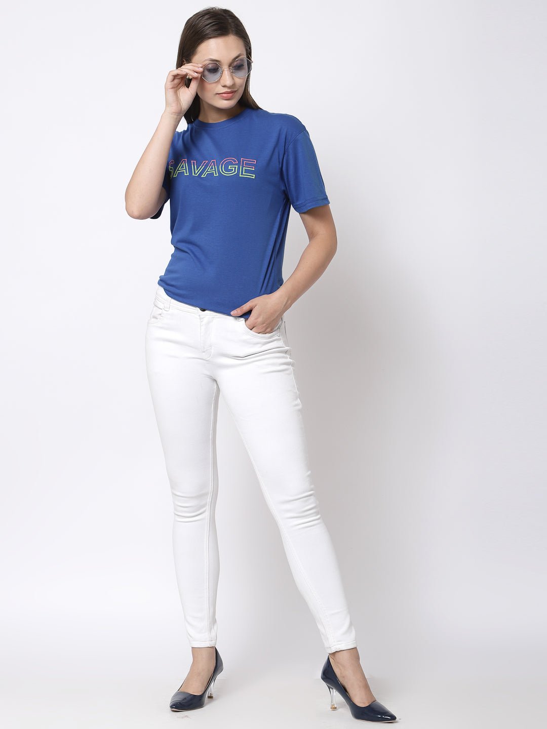 Royal Blue Round Neck T-Shirt - clubyork