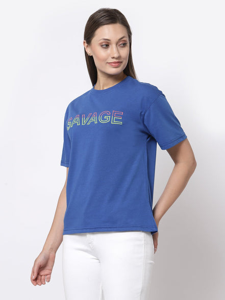 Royal Blue Round Neck T-Shirt - clubyork