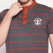 Rust Henley T-shirt - clubyork