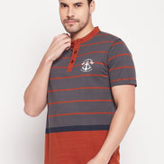 Rust Henley T-shirt - clubyork